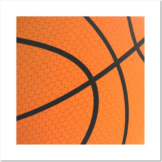 Abstract Weathered Basketball for Players and Fans Wall Art by Art By LM Designs 